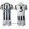 Conjunto (Camiseta+Pantalón Corto) Juventus Giorgio Chiellini 3 Primera Equipación 2021/22 - Niño